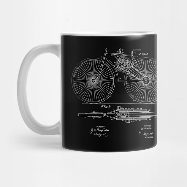 Bicycle Vintage Patent Drawing by TheYoungDesigns